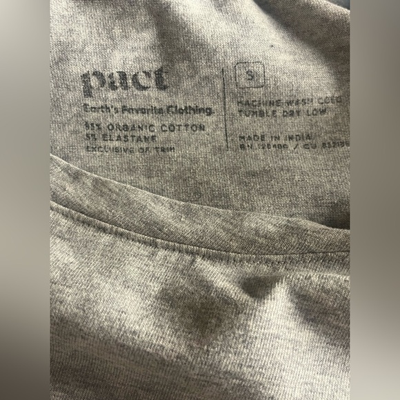 Pact Gray Crewneck Long Sleeve Top - Picture 2 of 3